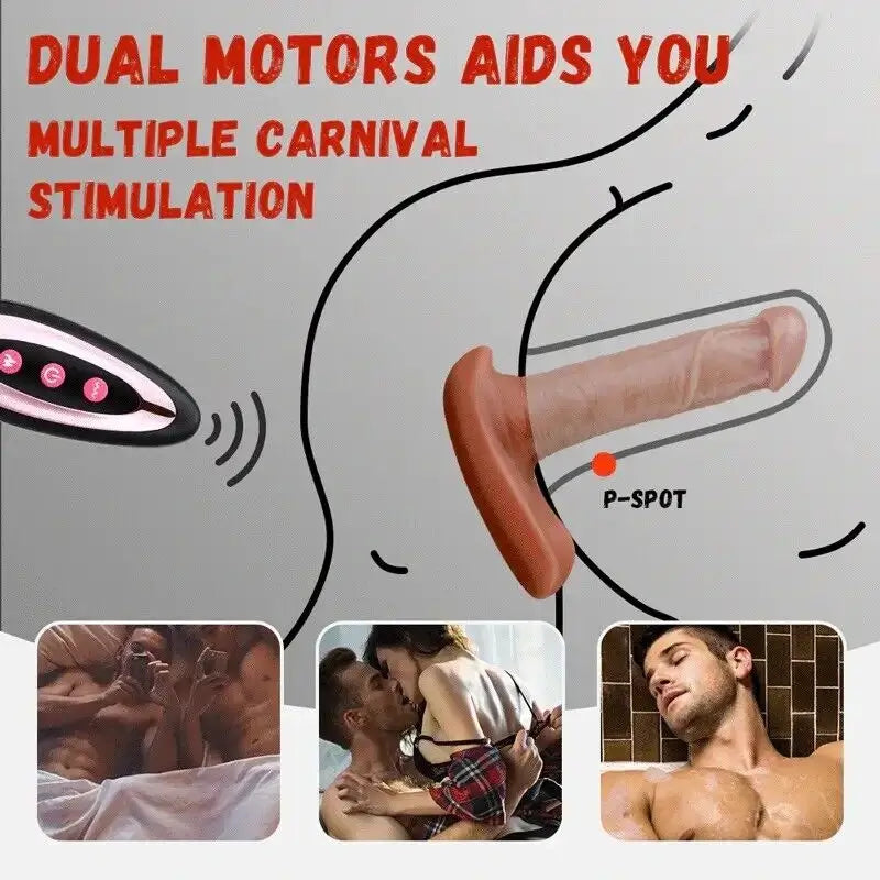 Razor Lifelike Prostate Dildos Heating Anal Toy with Remote Control
