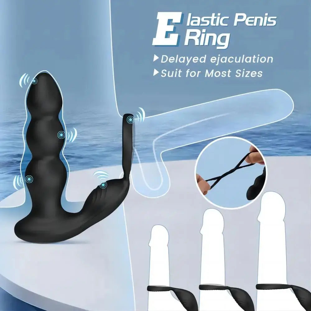 Ringer  C 3 Anal Beads Prostate Massager Butt Plug with Cock Ring & Remote Control
