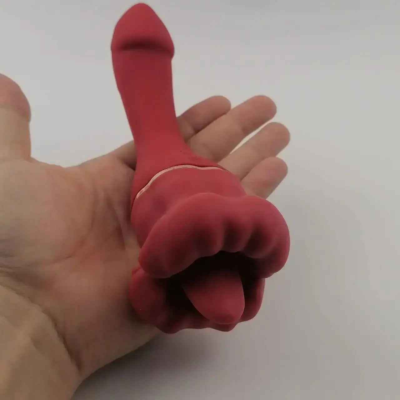 Rose Vibrator 7 Thrusting Telescopic Dildo Mouth 5 Tongue Licking Nipple Clitoris Stimulator Vaginal Vibratior