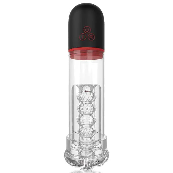 S-HANDE 9 Vibrating 9 Sucking Transparent Penis Enlargement Pump
