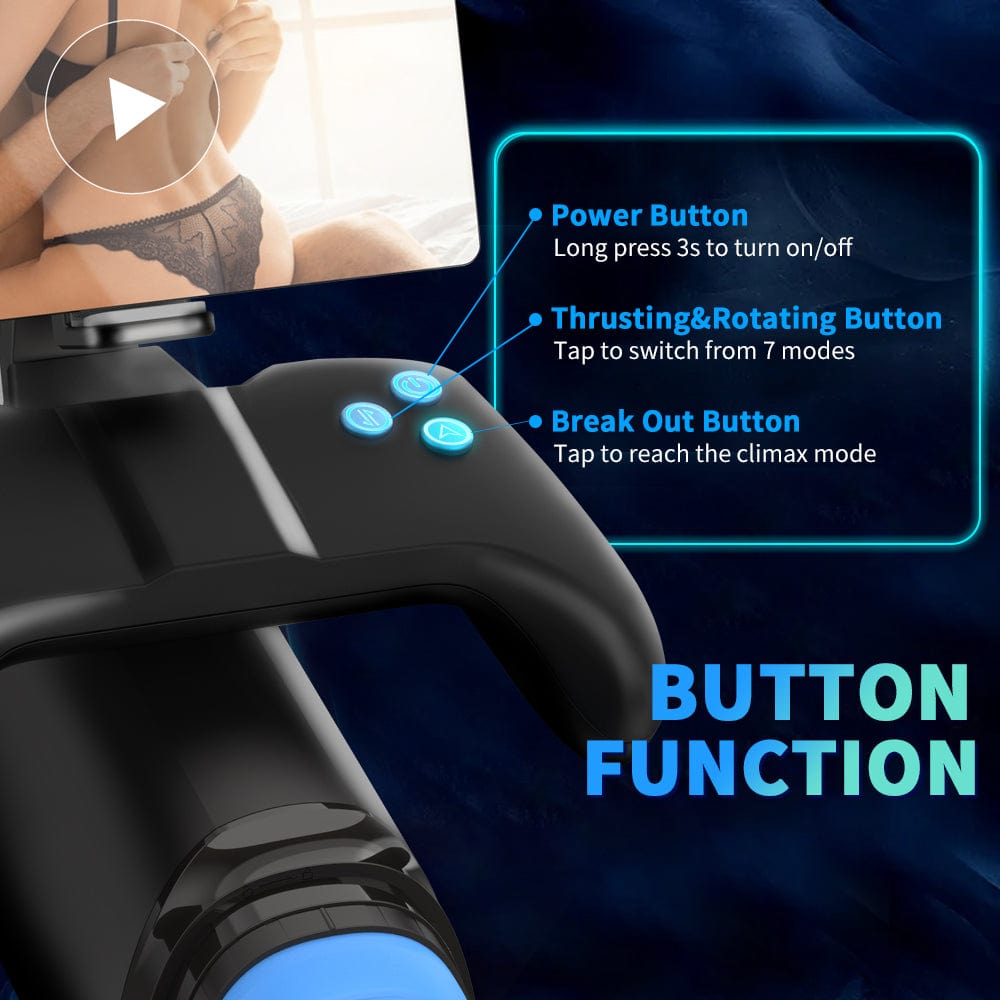 Aroselove - Game Cup Pro Heating Thrusting Vibrating Penis Stroker With Handles And Phone Holder - Aroselove