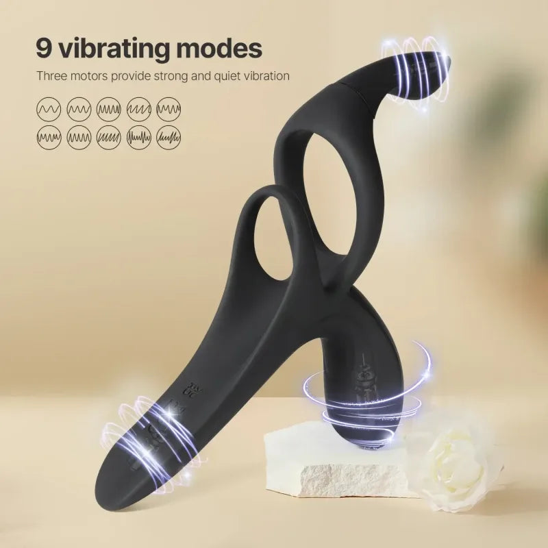 Sonic  C Vibrating 3 in 1 Penis Ring