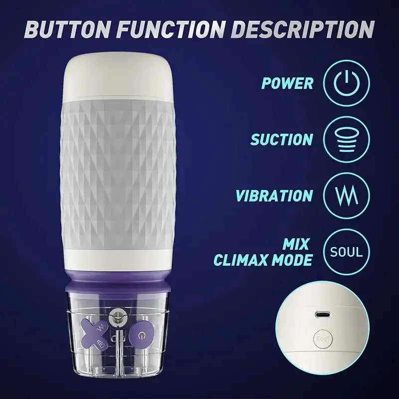 StormJack 3 Suction 4 Vibration APP Control Masturbator Best Male Masturbator