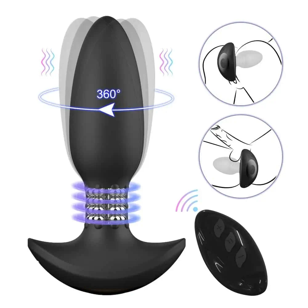 Surfing P Spot G Spot Stimulation Vibrating Rotating Prostate Massager