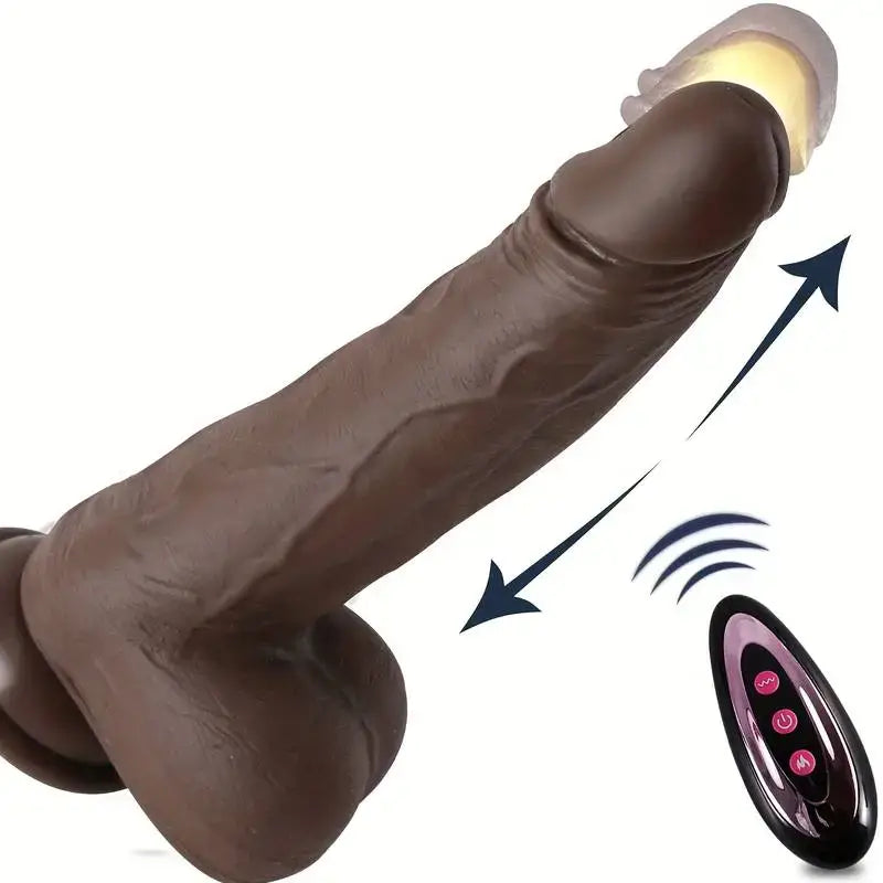 THANOS – Heating 7 Thrusting 10 Vibrating Dildo Vaginal Anal Sex Fun 9.05 in