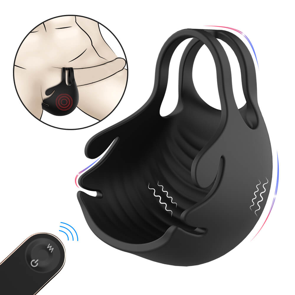 THE BESTIE Vibrating Scrotum and Testicles Stimulation Cock Ring