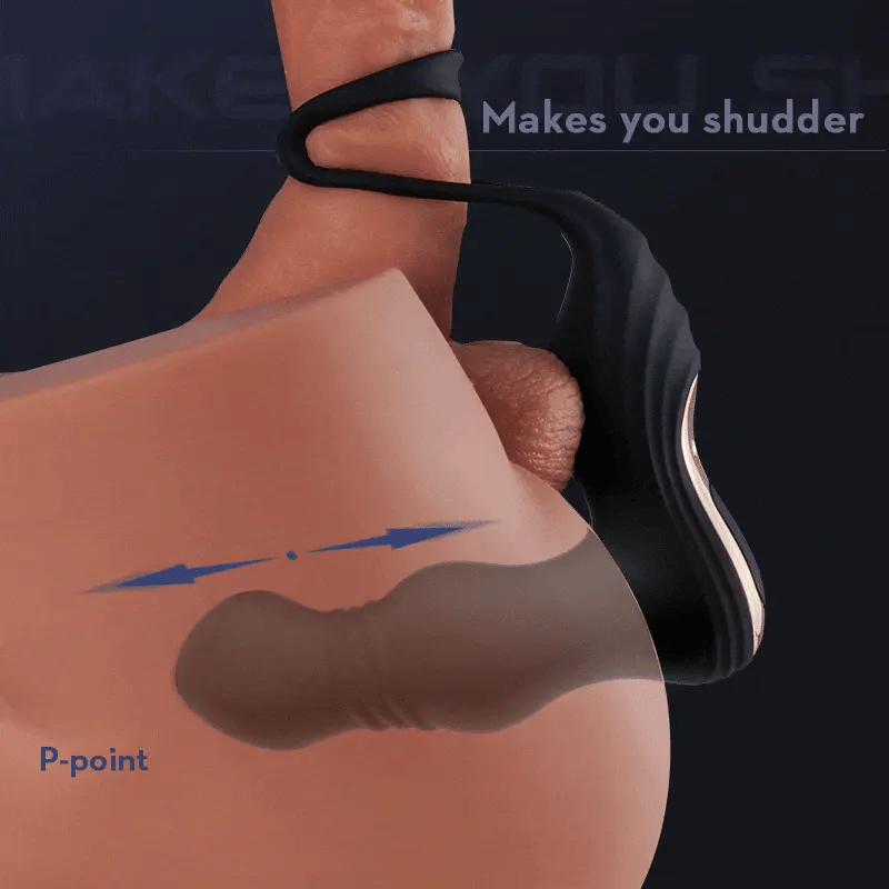 THOR 3 Thrusting 10 Vibrating Dual Cock Rings Prostate Massager