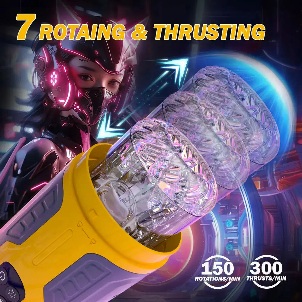 TREK|Dual Stimulation Thrusting and Rotating Vibrating Male Msturbation Toy