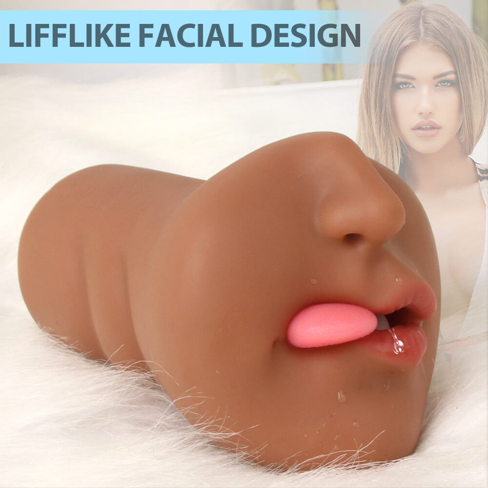 Tanned Mouth Blowjob Masturbator Stroker