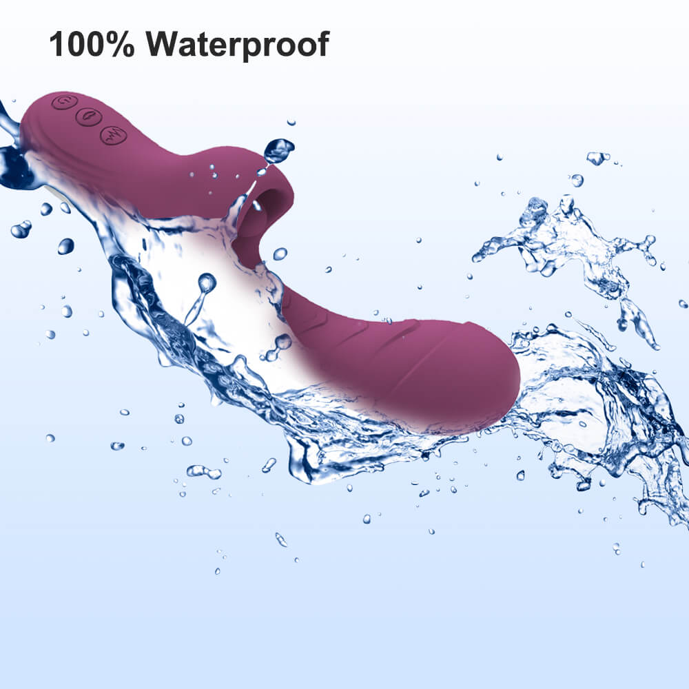 Tongue Licking Dildo Vibrators With 10 Licking & Vibrating Pleasure Clit Clitoris Stimulator