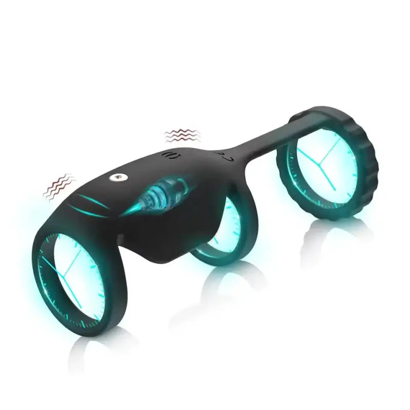 Triple Ring 10 Vibration Couples Use Silicone Material Vibrating Cock Ring