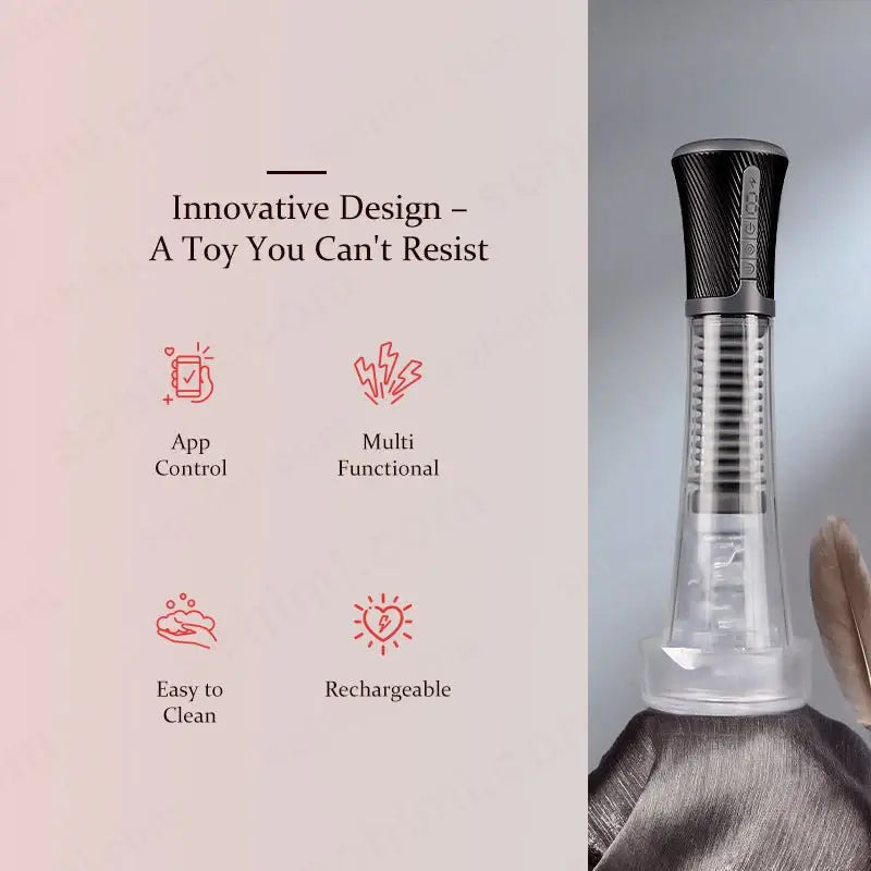 Upgraded Stroker & Pump & Glans Trainer 3 IN 1 Vibration, Suction & App Control Penis Pump