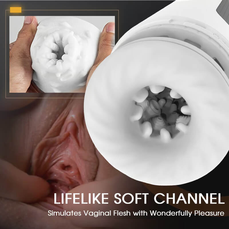 Waterproof Automatic Male Telescopic Vibration Masturbation Cup Simulation Blowjob