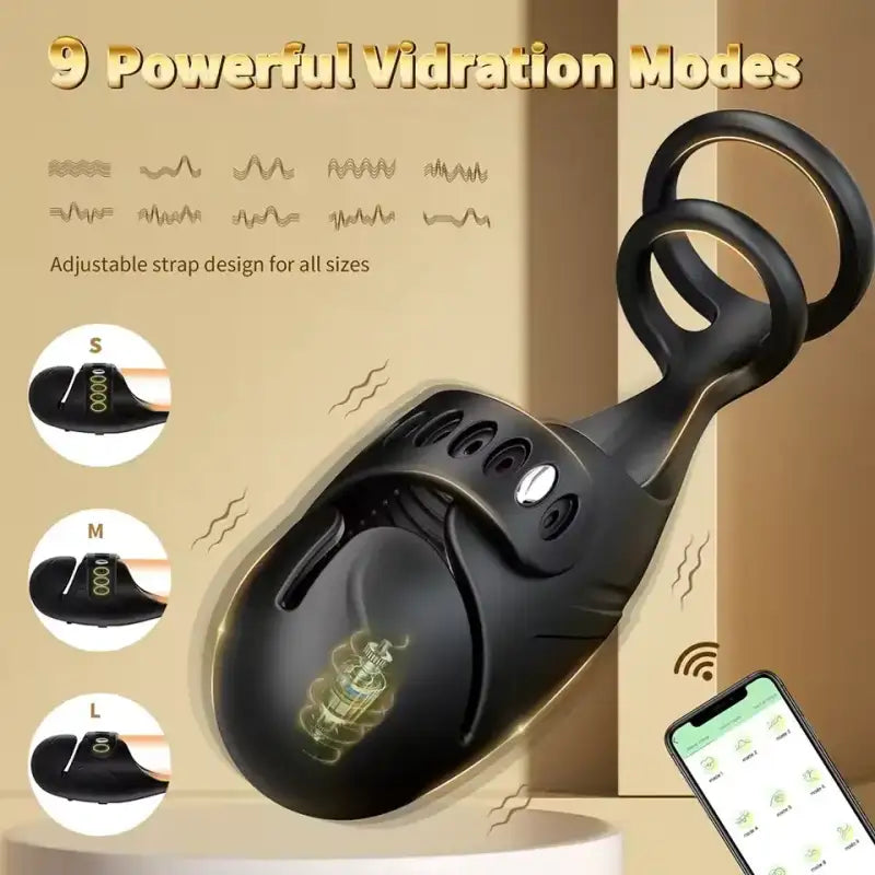 Wild Mustang Triple Motor 7 Vibrating Penis Vibrators For Intense Glans Stimulation