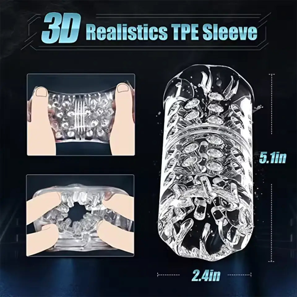 X2 – IPX8 Waterproof Rotary Stimulation Penis Exercise Masturbator