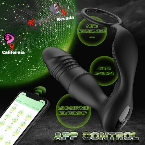 Aroselove - Mason APP/Controller & 9-Telescopic /Vibration & Cock Rings Prostate Massager - Aroselove