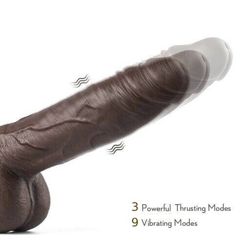 Aroselove - K05 Emulated Black Coffee Masculine Wireless Telescopic Rotating Vibrating Rod