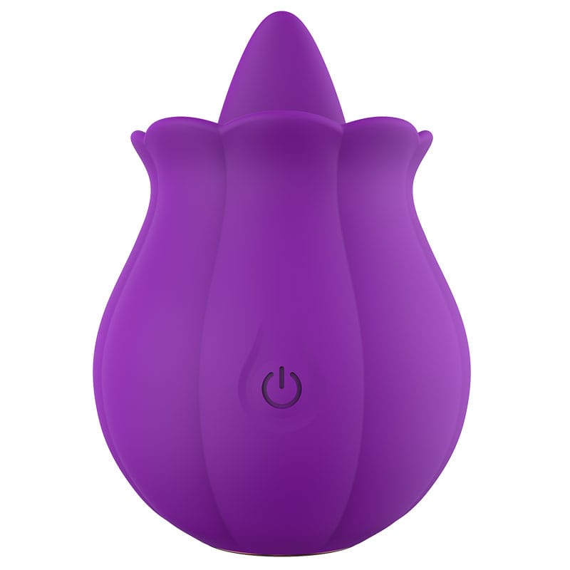 Aroselove -10 Speeds Vibrating Rose Shape Tongue Licking Vibrator For Women - Aroselove