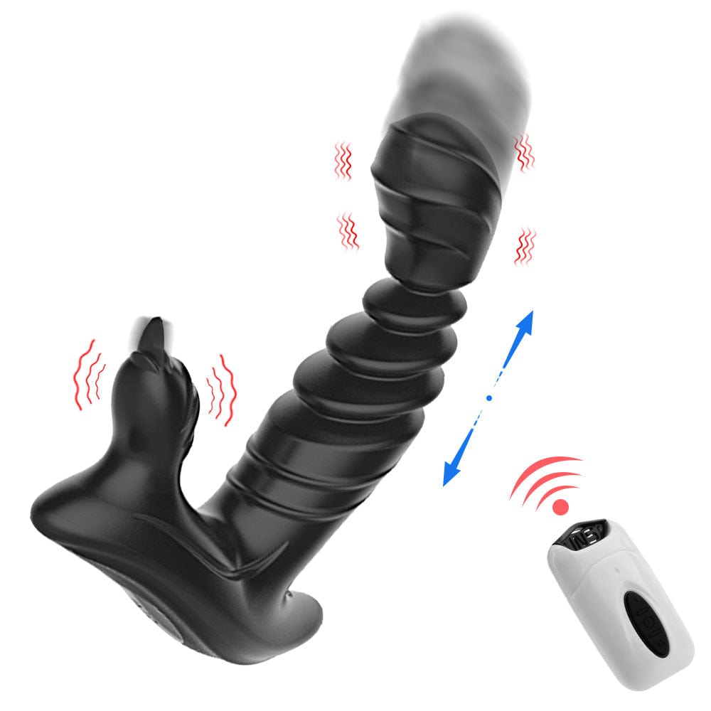 Aroselove - Telescopic Prostate Massager For Men And Women Double Shock Masturbation G-spot Vestibule Anal Plug Sex Toy Wholesale - Aroselove