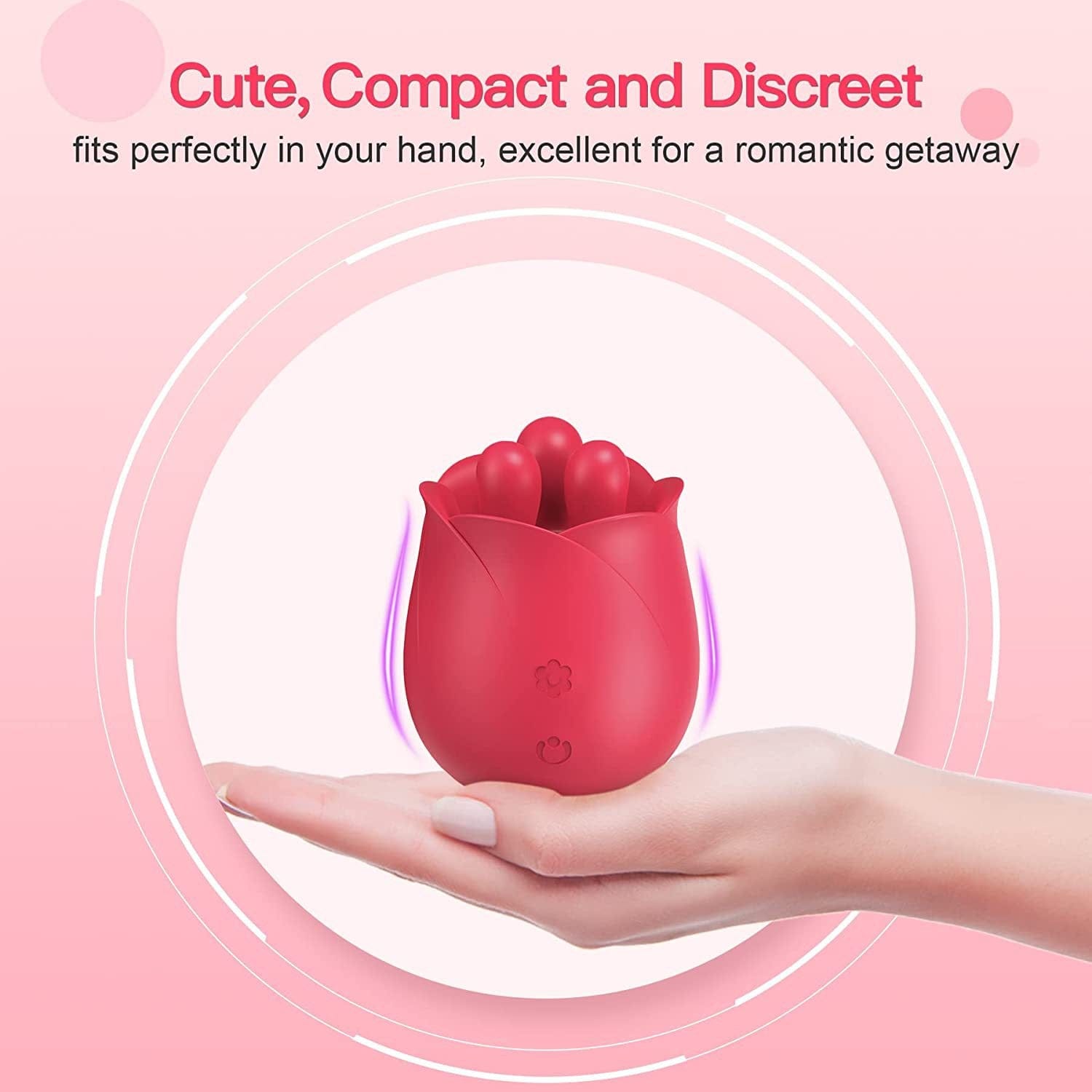 Aroselove - S475 Three Pistils Tongue Kneading And Vibrating Rose Toy - Aroselove
