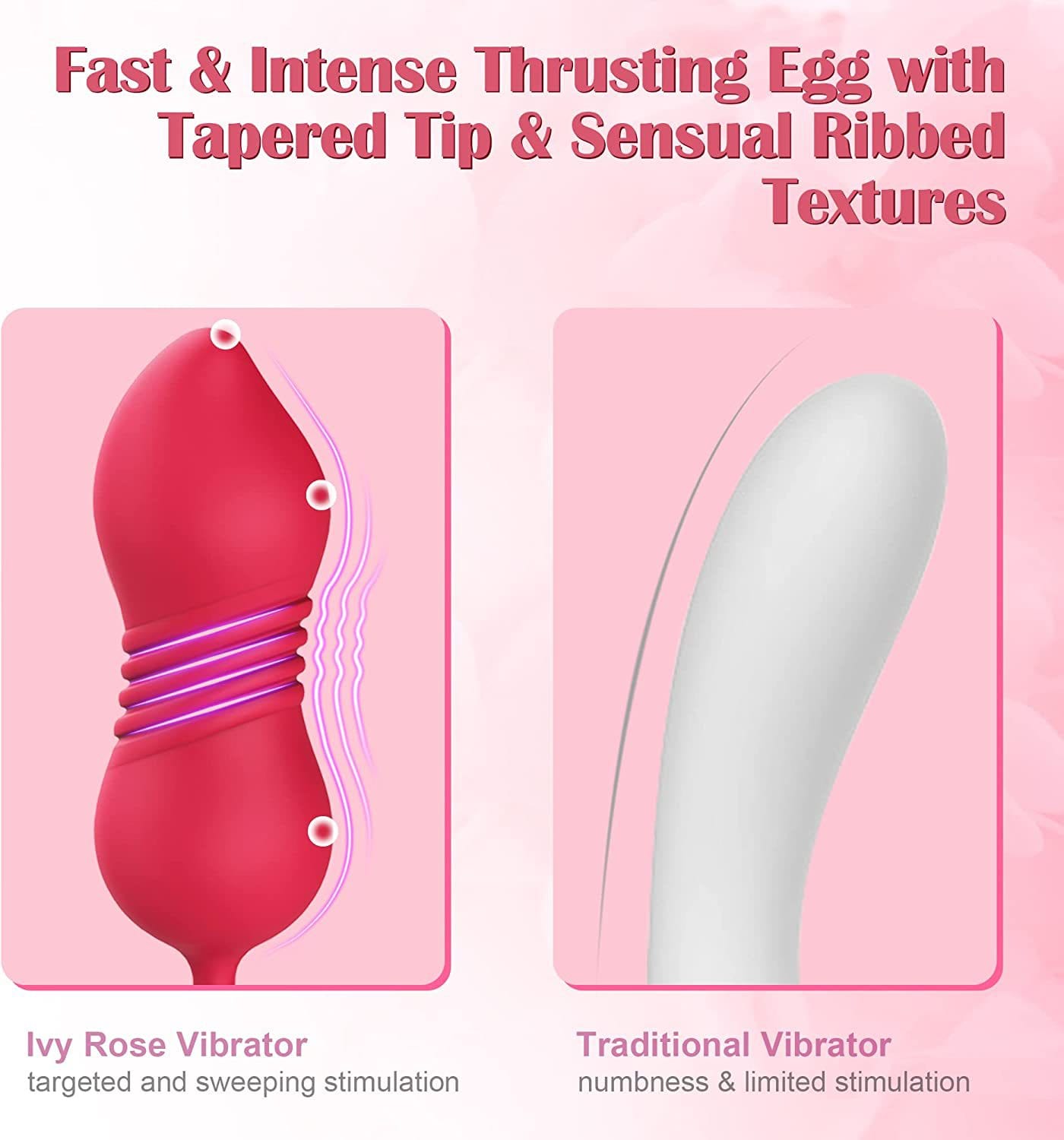 Aroselove - S475-7 4-in-1 Three Pistils Rose Toy With Telescopic Egg - Aroselove
