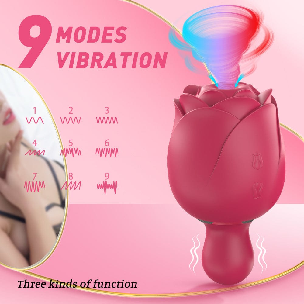 Aroselove - Sucking Tapping And Vibrating Rose Toy - Aroselove