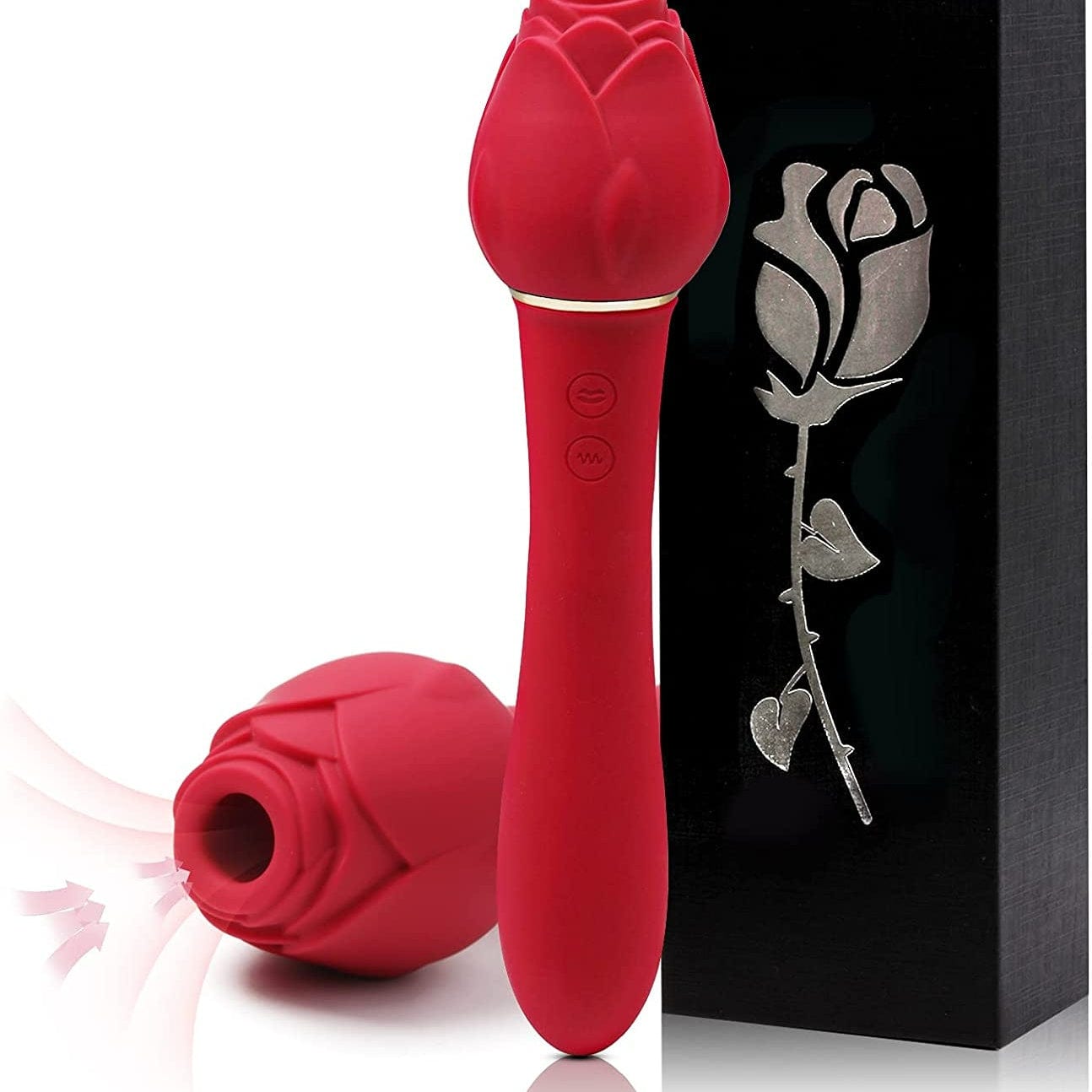 Aroselove - Rose Sucking G Spot Vibrator Clit Sucker Nipple Dildo Rabbit - Aroselove
