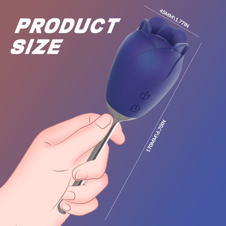 Silicone Rose Vibrator With Tongue Lickingfor Women - Aroselove