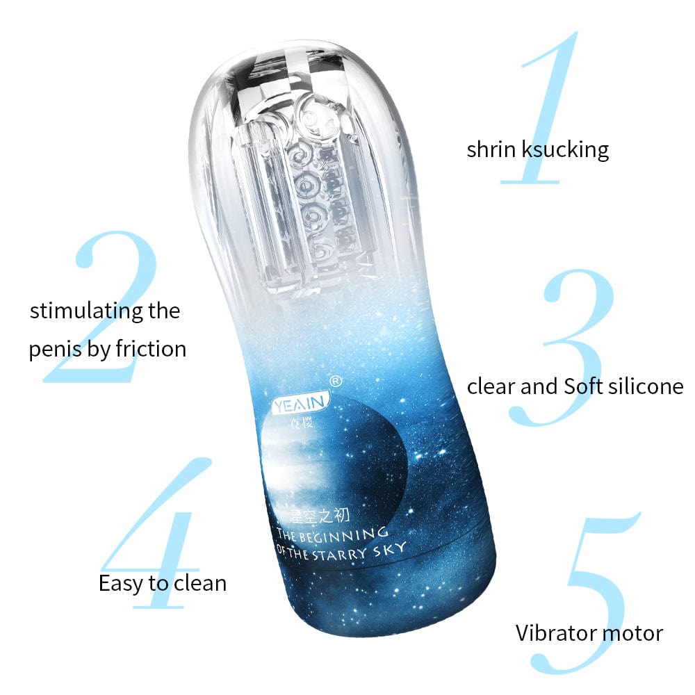 Aroselove - Ransparent Sucking Vibrating Airplane Cup Automatic Male Trainer - Aroselove