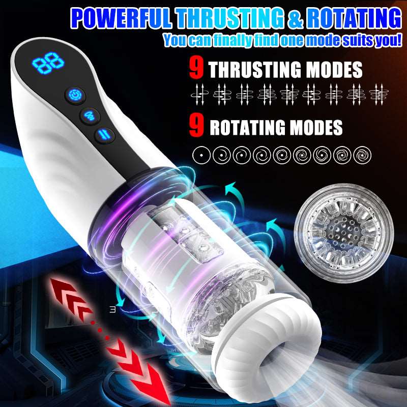 Aroselove - 3-in-1 Thrusting Rotating Sucking Deep-throat Male Masturbator
