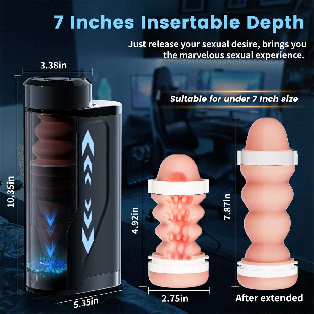 Aroselove - Big Cup Automatic Telescopic Penis Stimulation Pocket Pussy Stroker Masturbation Cup - Aroselove