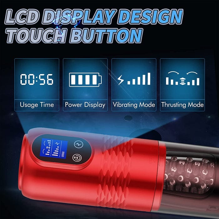 Aroselove - Strong stimulation Innovative Motors Telescoping LCD Display Masturbator - Aroselove