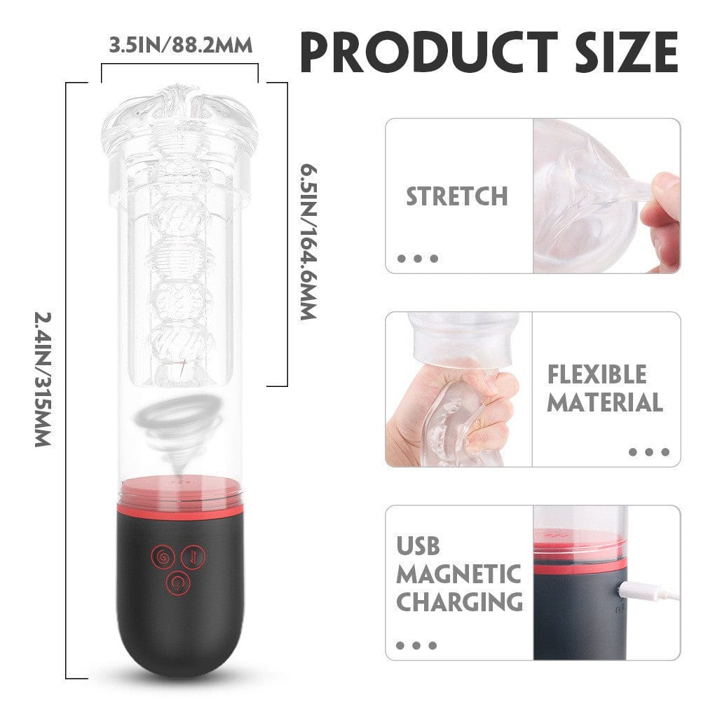 Aroselove - Men's Full Automatic Penis Trainer Intelligent Suction Vacuum Aircraft Cup - Aroselove