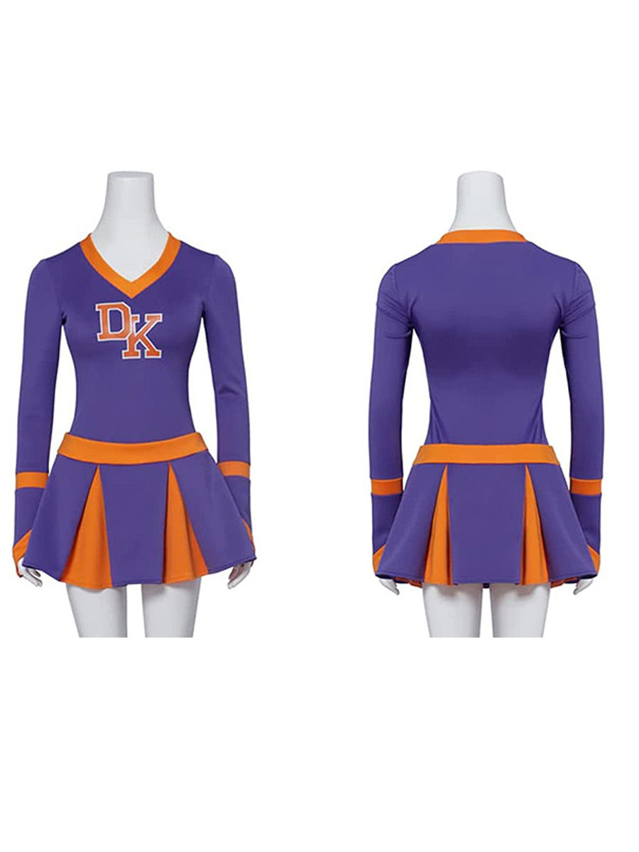AROSELOVE DK High School Cheerleader Costume - Long Sleeve, V Neck