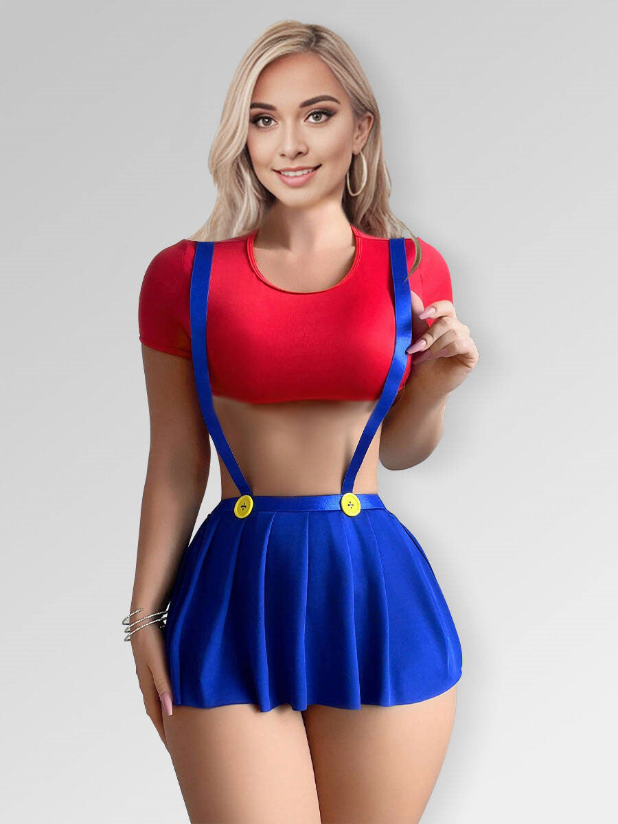 Game Bros Suspender Skirt Set