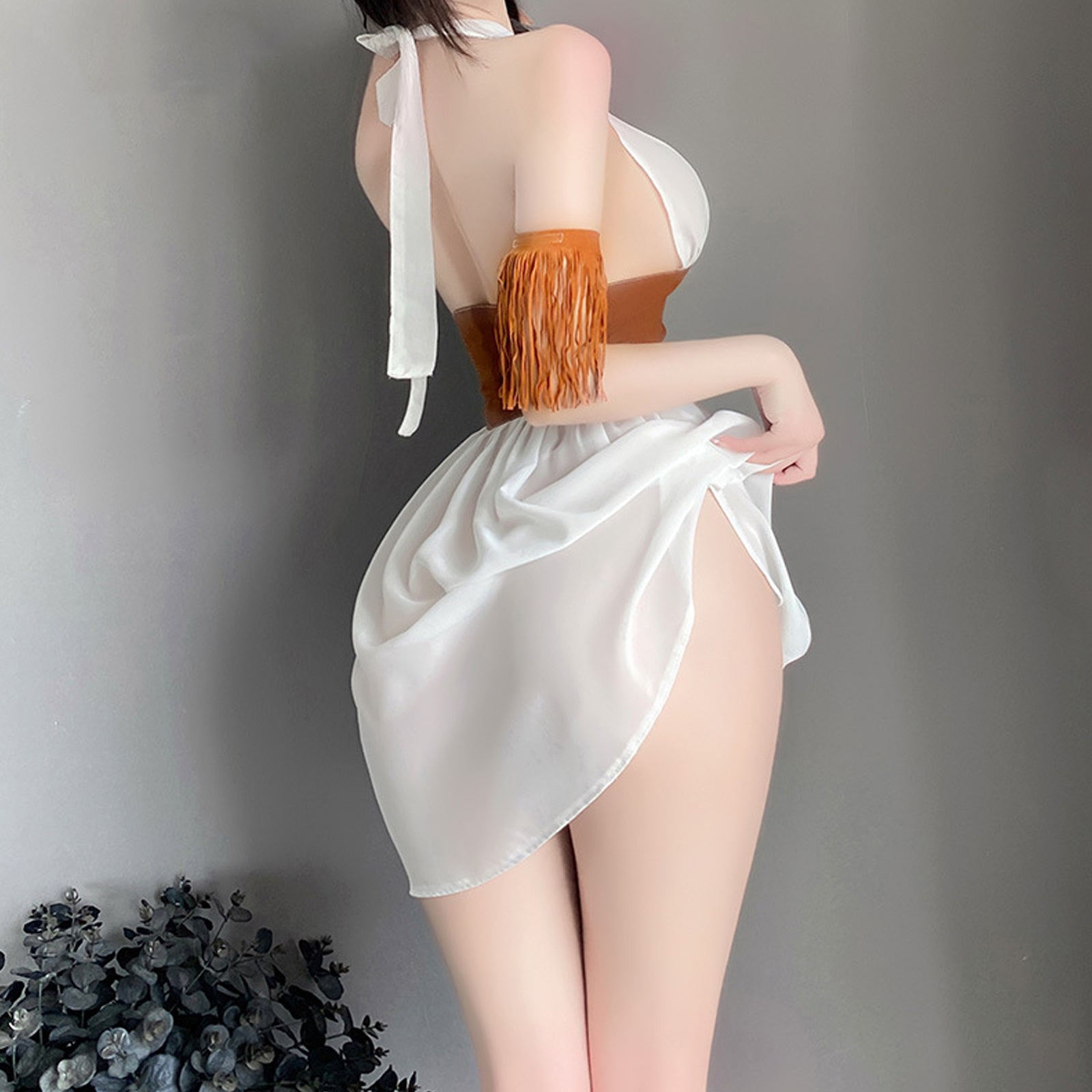 Yomorio White Halter Babydoll Set - Sexy Lingerie for Special Nights